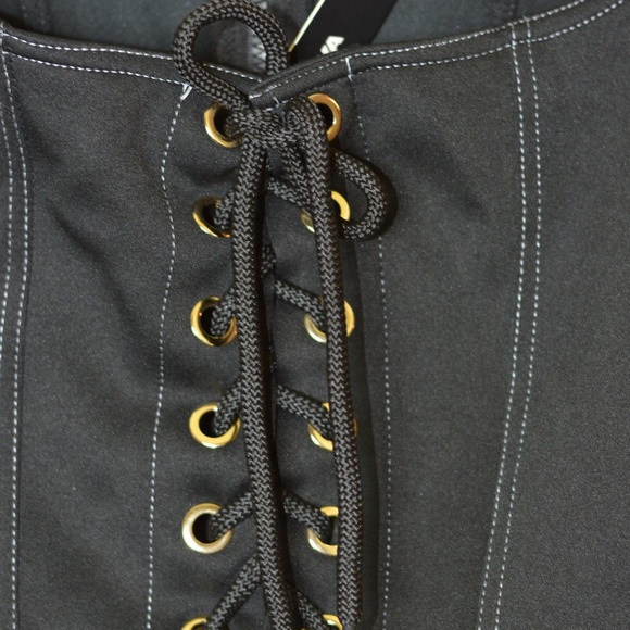 Fashion Nova Black Corset Tank Top - Picture 4 of 11